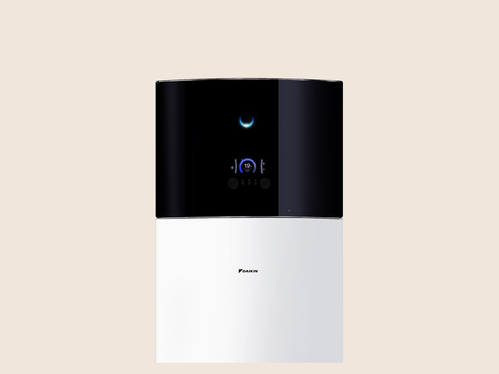 Daikin Altherma 3 R F binnendeel met geintegreerde tank en Daikin Eye display